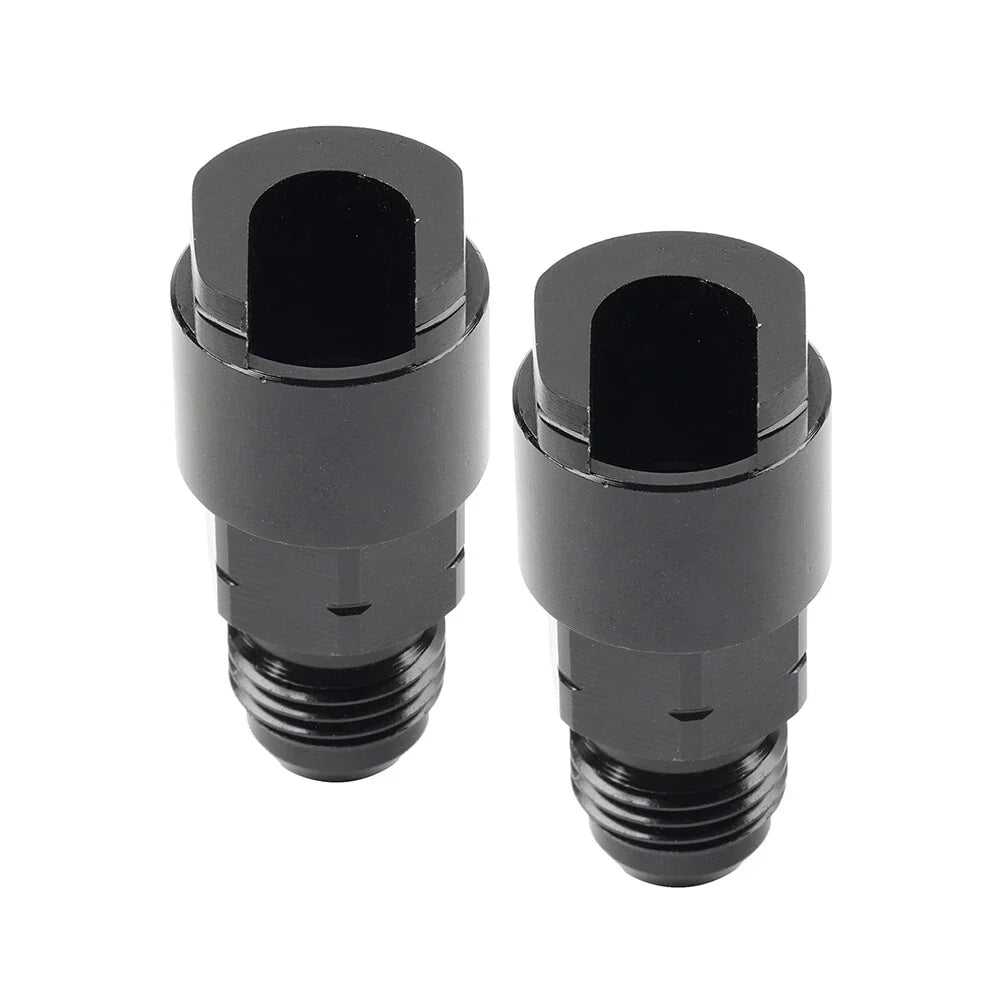 Black 6AN Male to 5/16" EFI Fuel Rail Adapter Fitting for Car Model