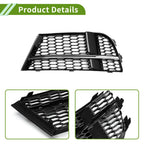1pc Left Front Fog Light Grill for Audi A3 S3 (2017–2020) No. 8V3807681AE ABS