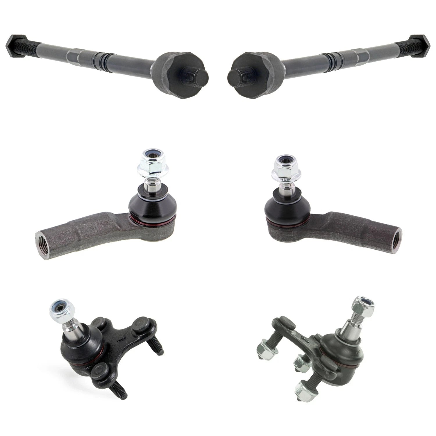 Set of 4 Inner Outer Tie Rods & Lower Ball Joints for Audi A3 Q3 Eos (2010–2016)