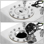 2.5 Gallon Aluminum Fuel Cell Tank with Level Sender for Race Applications