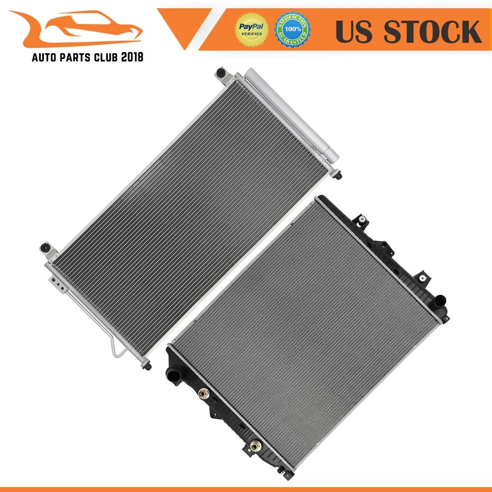 Radiator and AC Condenser for GMC Sierra 2500 HD, 3500 HD (2015–2016)