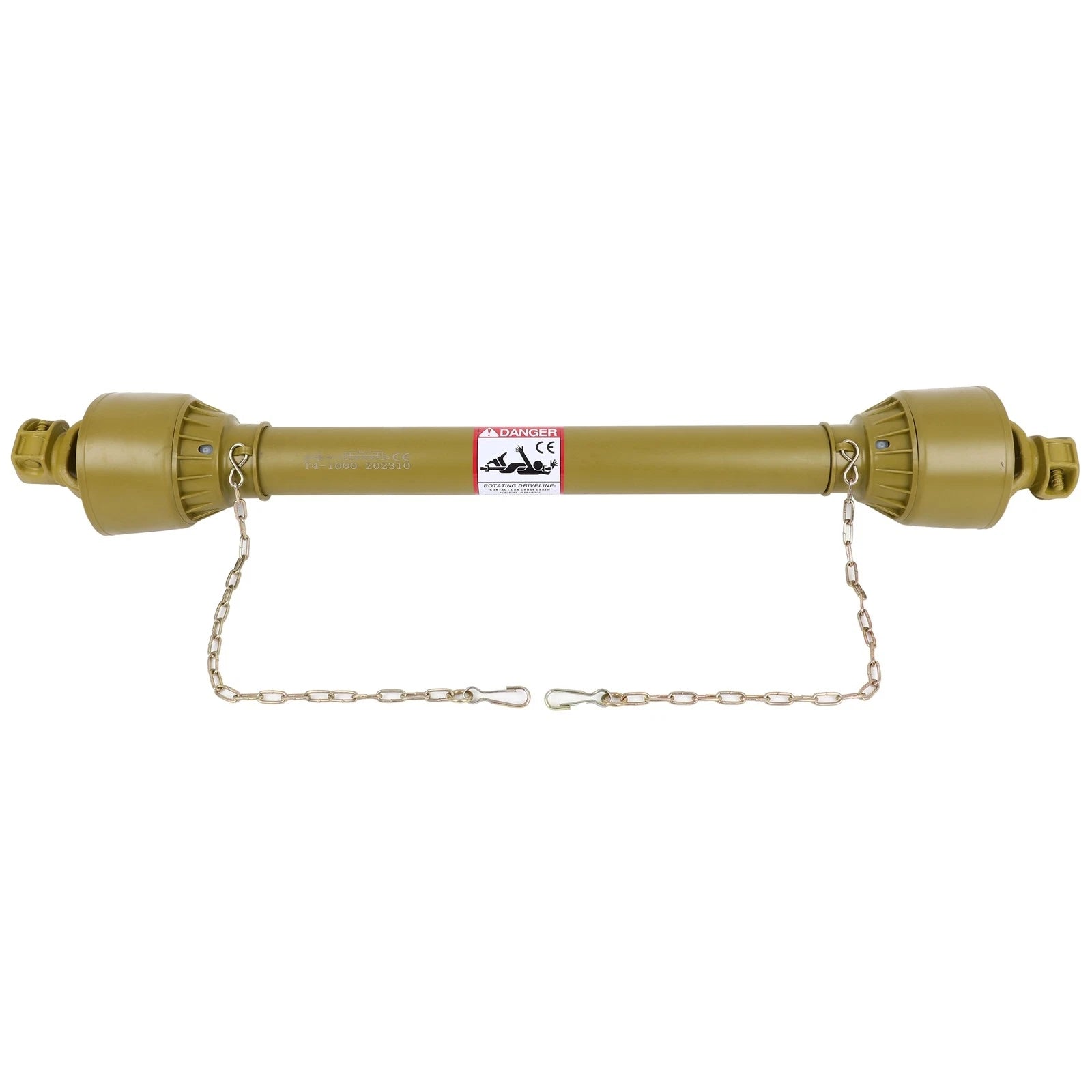 PTO Drive Shaft + Clutch for Universal Tractor (1-3/8" x 6 Spline, 39"-55")