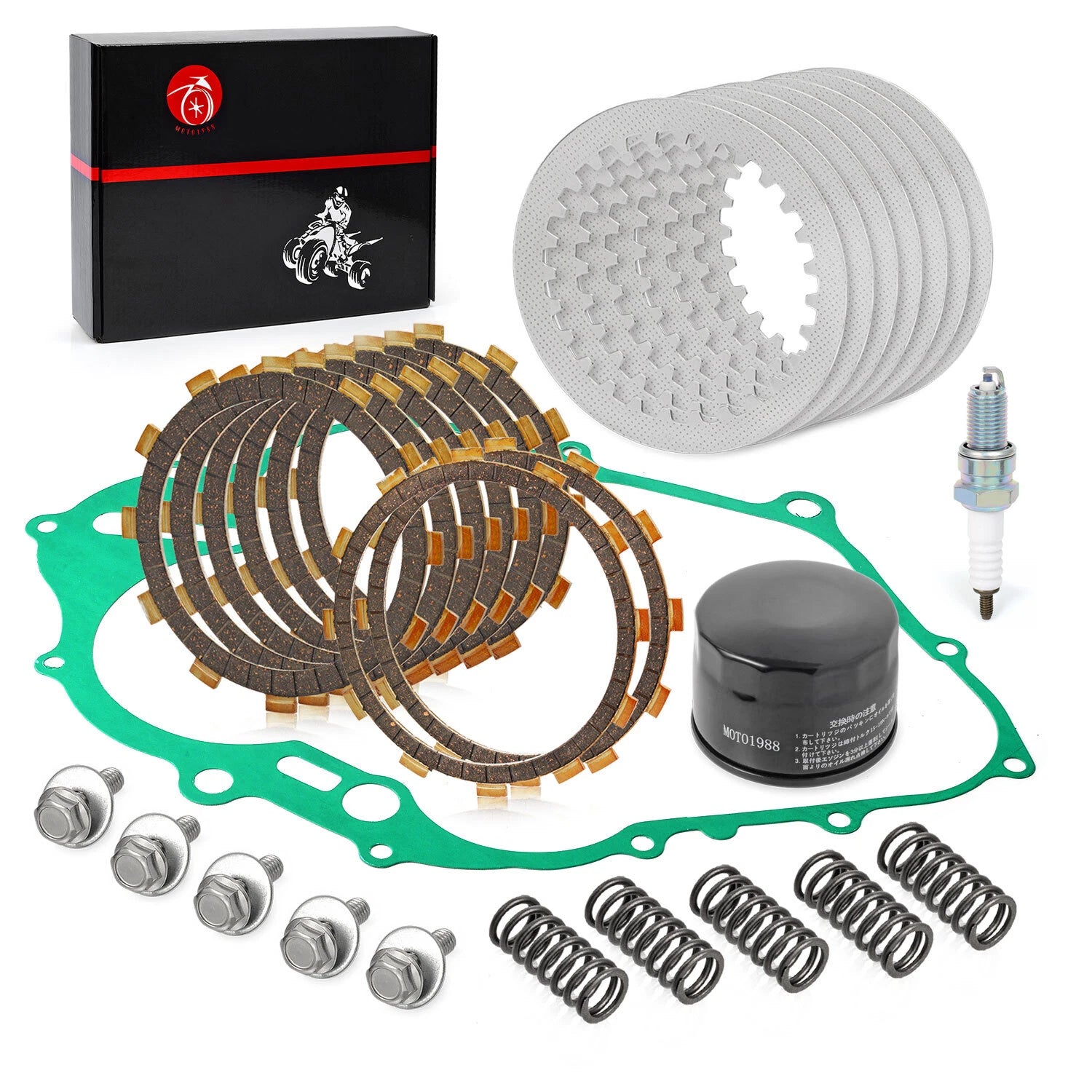 Heavy Duty Clutch Kit w/ Gasket & Oil Filter for Yamaha Raptor 660 (2001–2005)