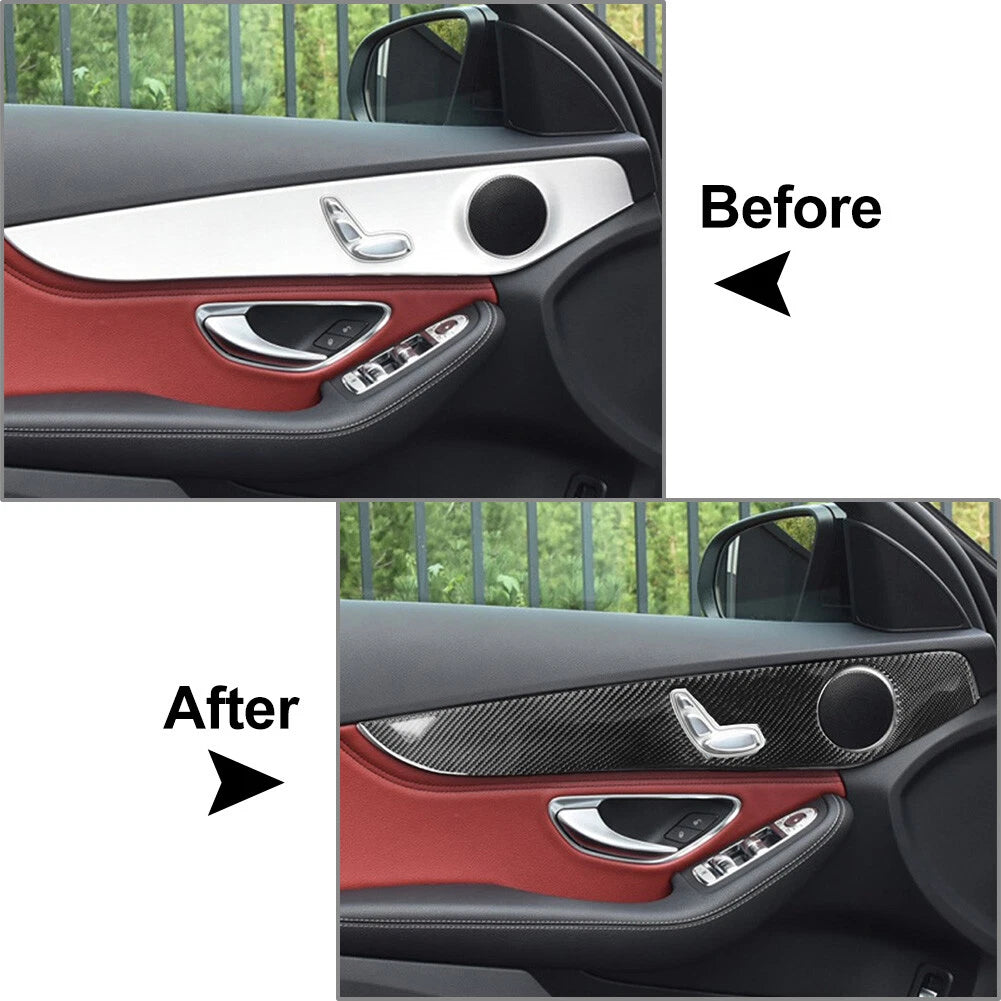 Interior Door Panel Cover Trim for Benz GLC X253 (2016–2021), C Class W205 (2014–2021)