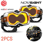 2X NOVSIGHT 4.5" LED Work Lights Pod Spot Flood for Jeep
