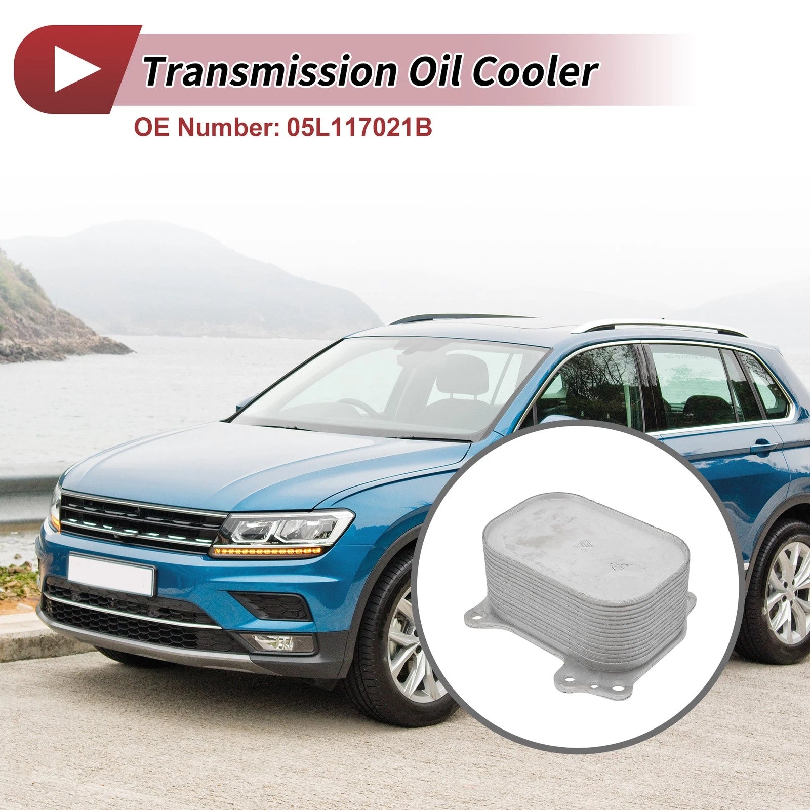 Engine Oil Cooler for Volkswagen Tiguan (2016–2020) No. 05L117021B, O-ring Seals