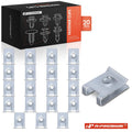 20Pcs Bumper Cover U Type Nuts Clips for BMW 3 Series 