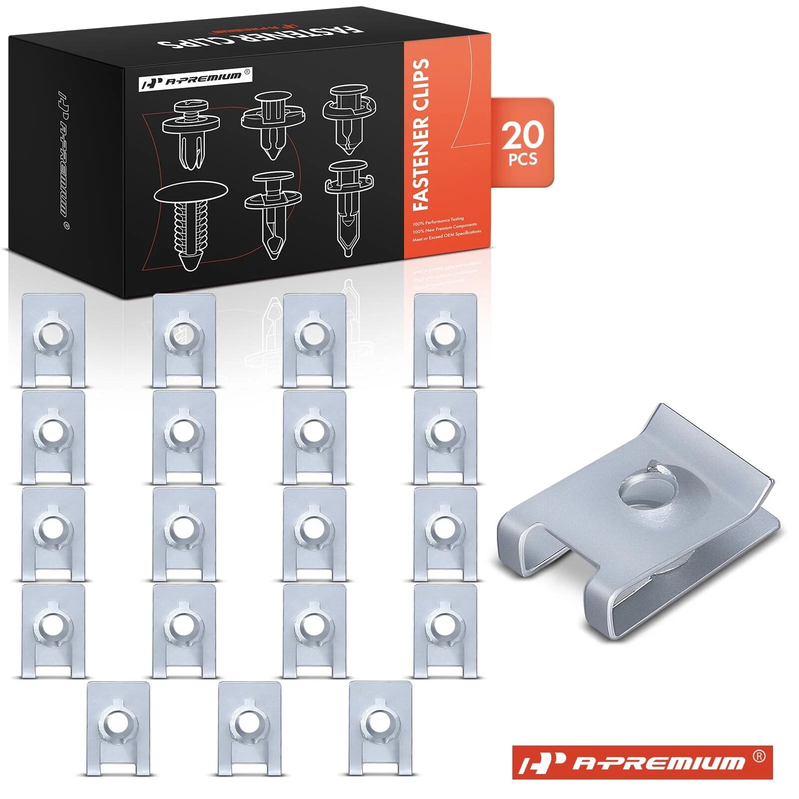 20Pcs Bumper Cover U Type Nuts Clips for BMW 3 Series 