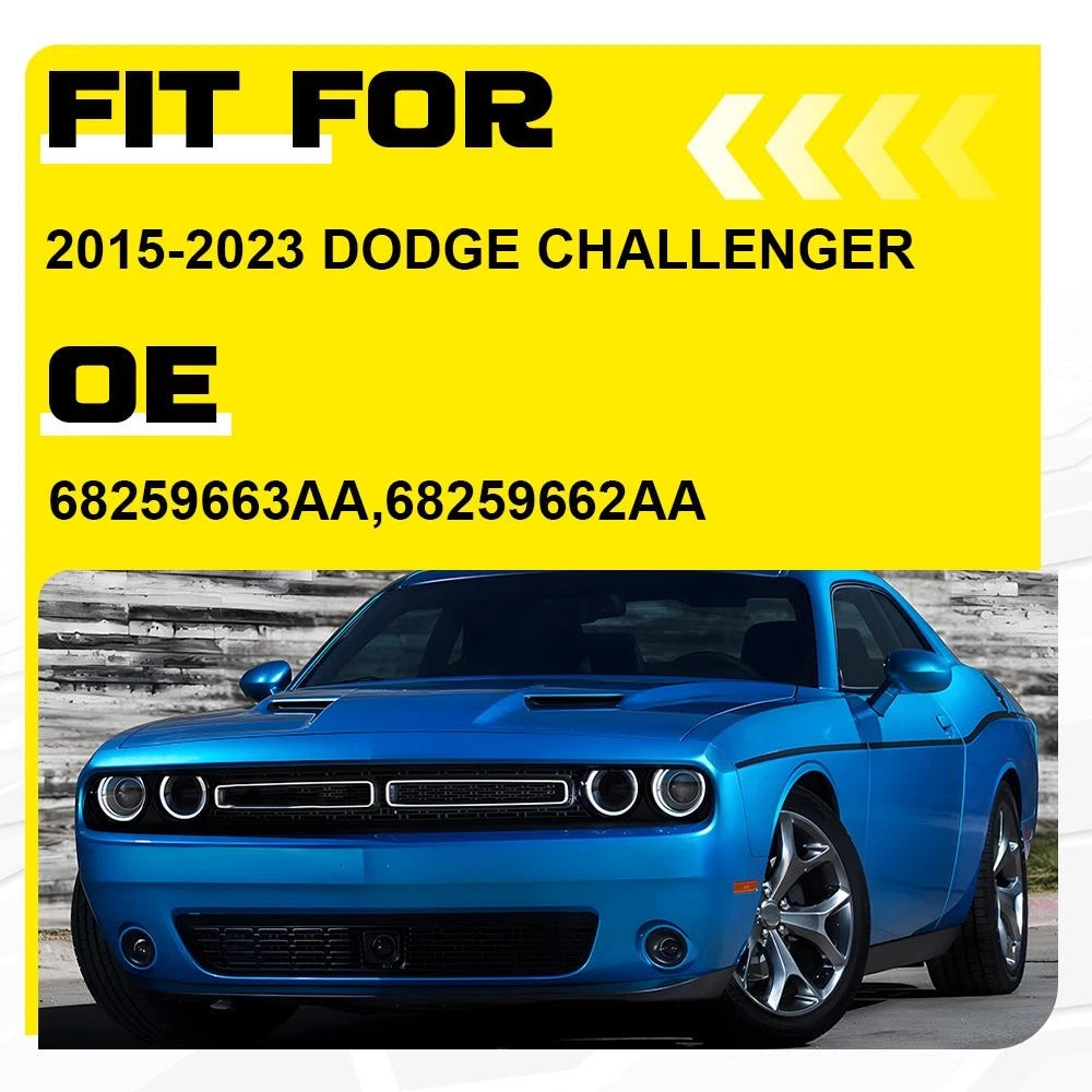 ABS Fog Light Cover Bezel Pair for Dodge Challenger (2015–2023)