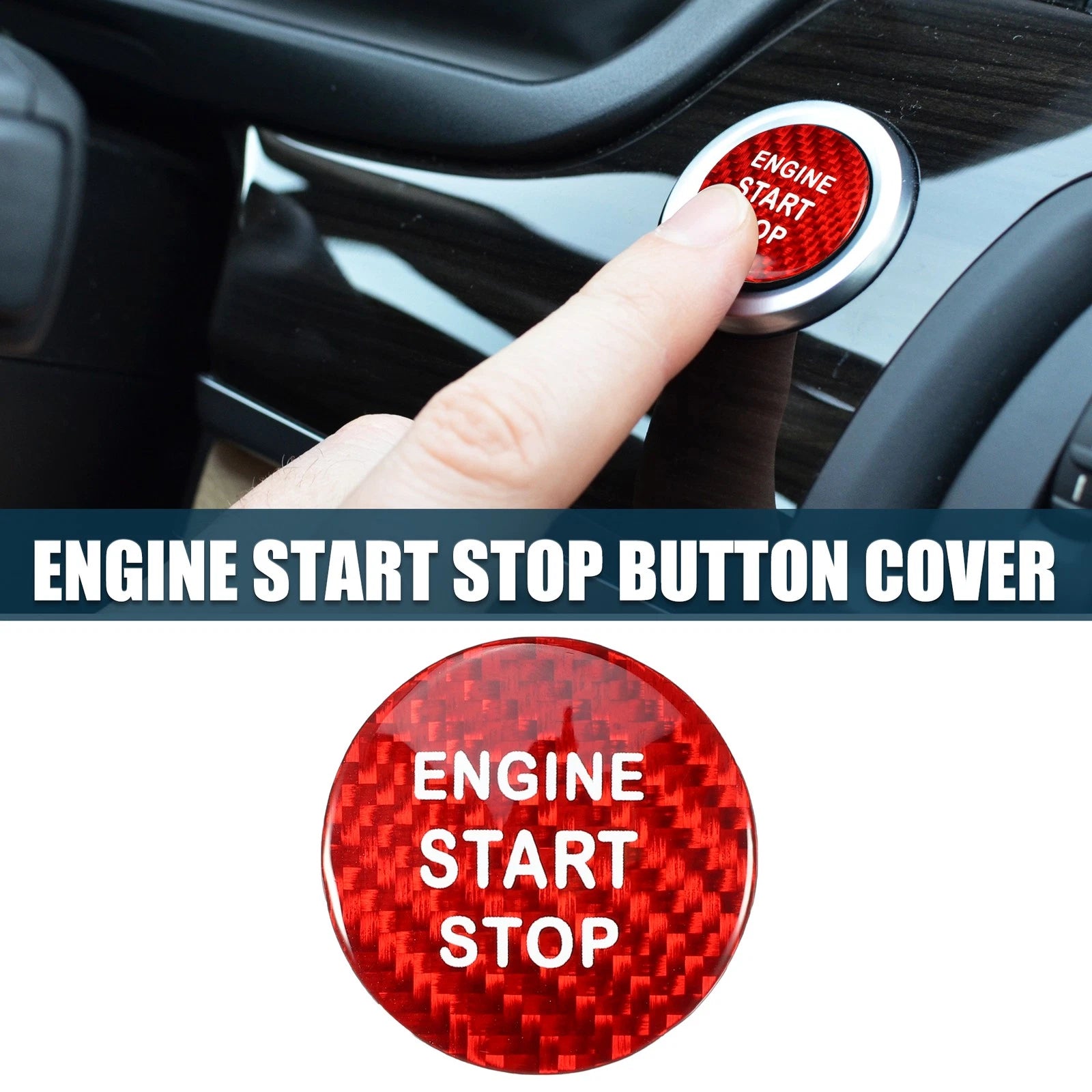 Engine Start Stop Button Cover for Subaru BRZ (2013–2021) - Red
