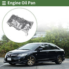 1 Pc Engine Oil Pan for Honda Civic (2006–2015) No.11200R1AA00 Aluminum Silver