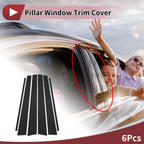 6 Pcs Car Door Pillar Window Trim for Toyota Highlander (2001–2007) Black