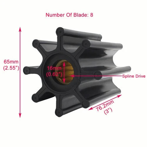 Raw Sea Water Pump Impeller for Jabsco 17018-0001 (Marine)