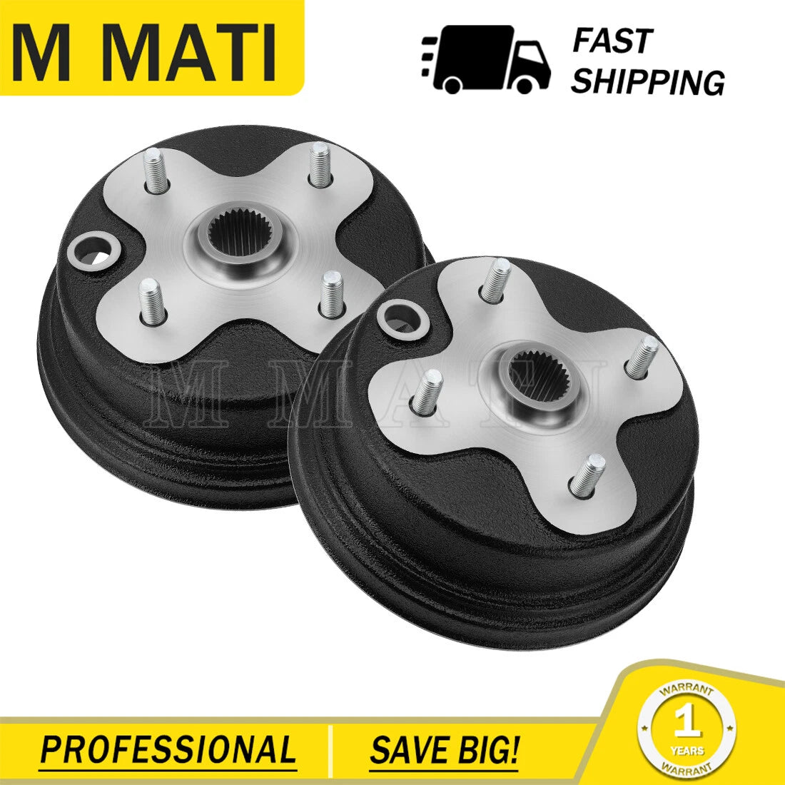 2X Front Wheel Brake Hub for Yamaha Kodiak 400 4WD (1993–1998)