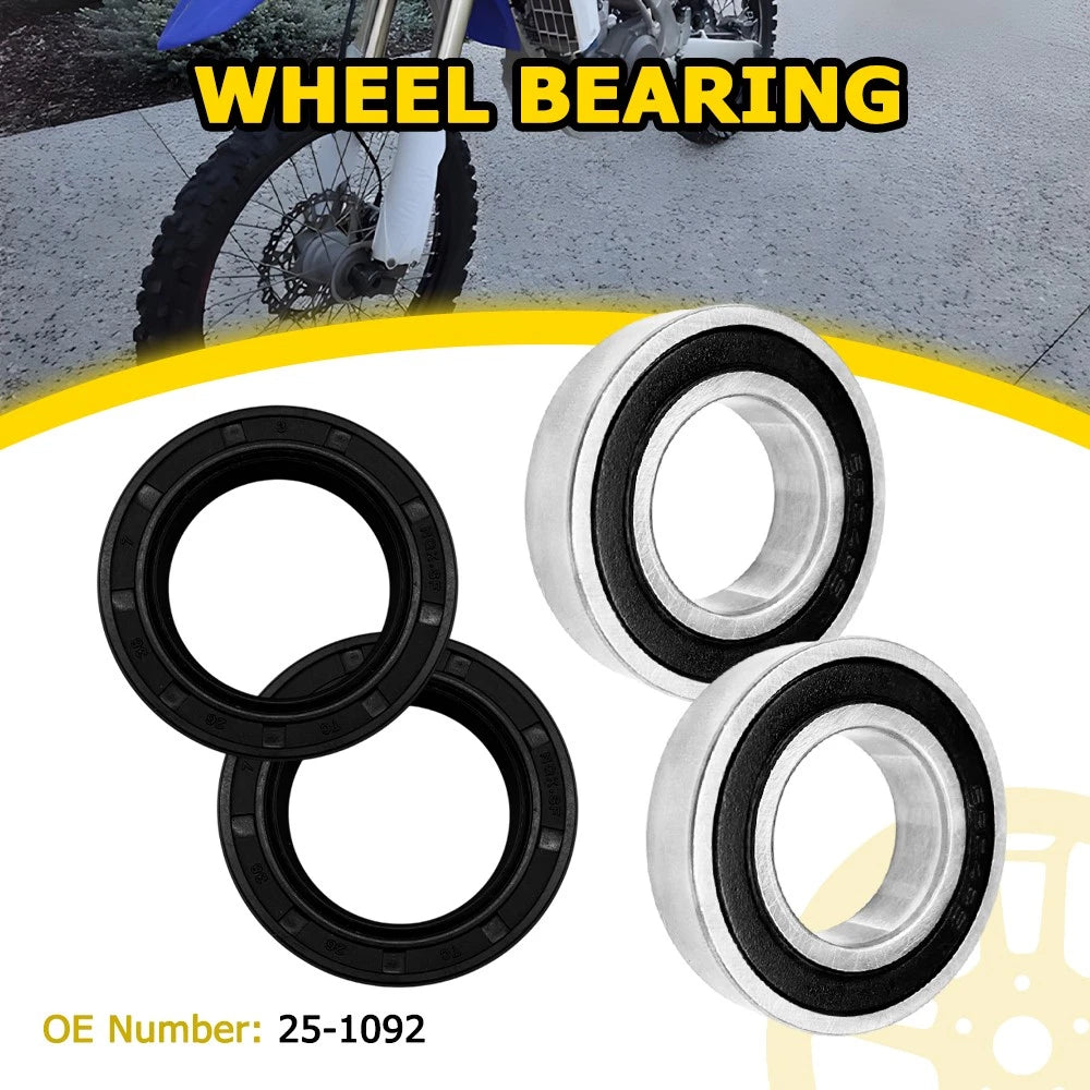 Front Wheel Bearing Seal Kit for Yamaha YZ125 YZ250 YZ450F (1998–2018) 25-1092 EXV