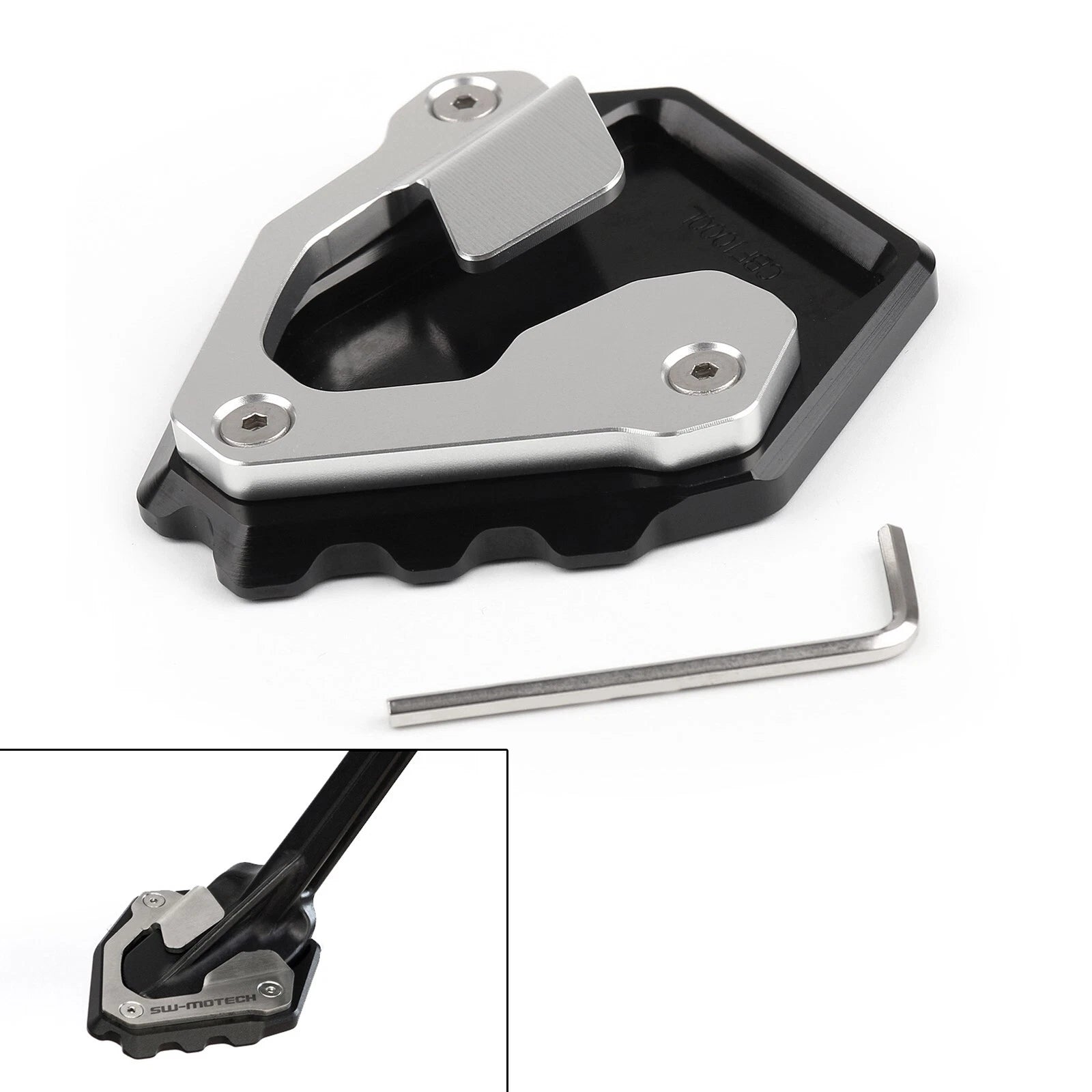 Side Pad Kickstand Extension Plate for Honda CRF1000L Africa Twin (2016–2020)