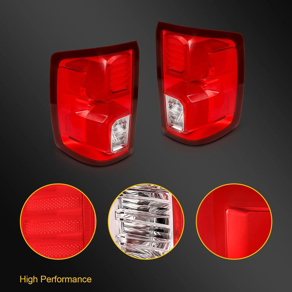2X Rear Tail Lights for Chevrolet Silverado, GMC Sierra (2014–2019)