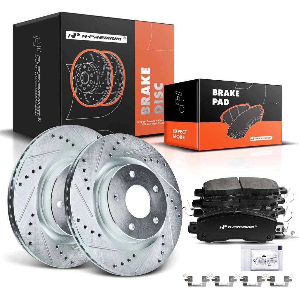 Front Drilled Brake Rotors & Ceramic Pads for Nissan Altima (2014–2019)