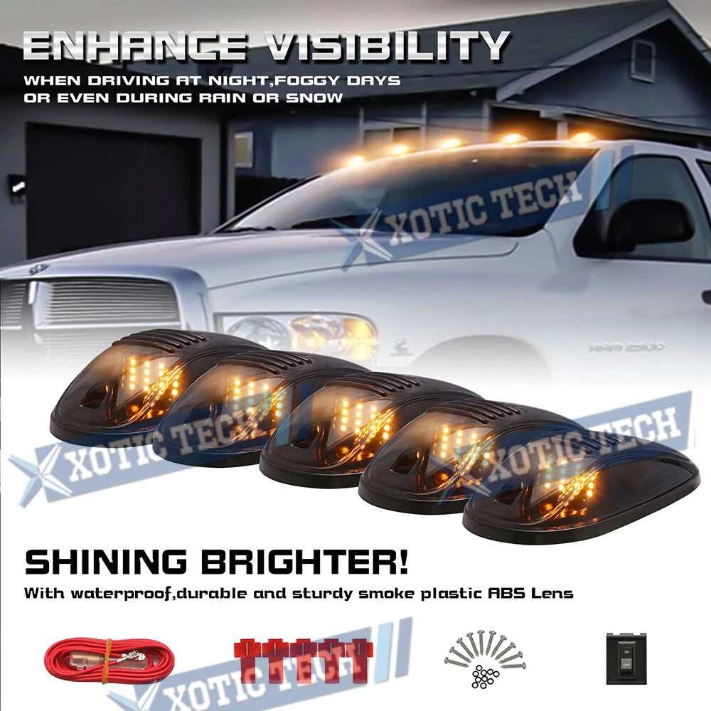 Smoked Lens Rooftop Cab Running Light LED 3000K for Dodge Ram (2013-2018)