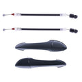 4pcs Rear LH+RH Black Outer Door Handle & Carrier Cable for BMW X5 (2000–2007)