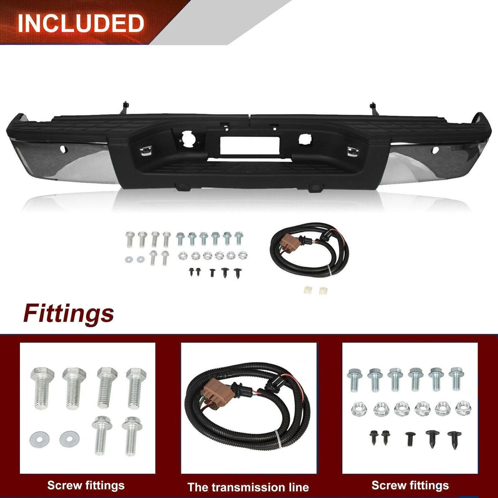 Chrome Steel Bumper for Chevy Silverado & GMC Sierra 1500 (2007–2013)