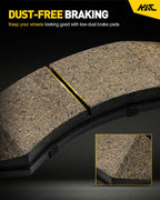 Rear Ceramic Brake Pads with Hardware for Toyota Venza (2009–2016)