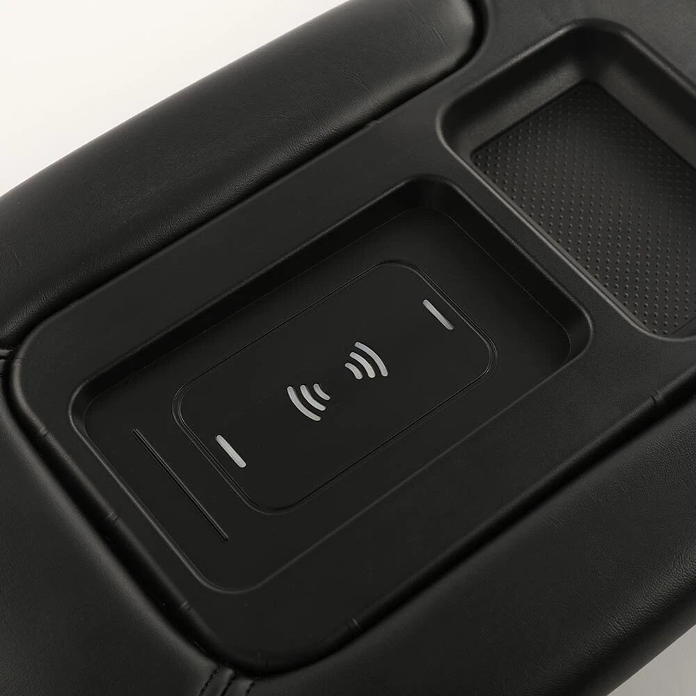 Center Console Lid for Chevrolet (2001–2007) Wireless Charging Armrest Black