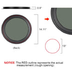 Round Fixed Window for RV Camper (1-5/8" Wall Thickness)