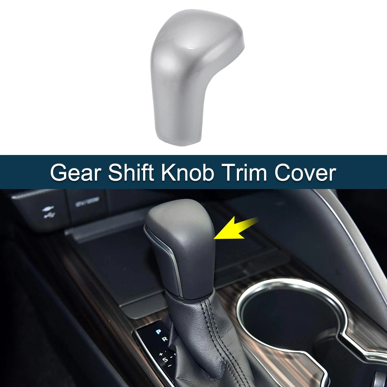 ABS Gear Shift Knob Cover Sticker for Toyota Camry Corolla Avalon (2012–2023)