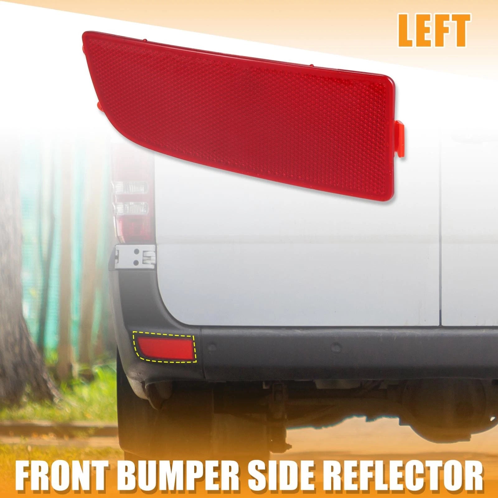 Front Left Bumper Reflector for Mercedes-Benz Sprinter 250 350 (2006–2016) 9068260040