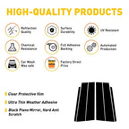 Black Pillar Post Window Door Cover Trim for Ford Explorer (2011–2019)