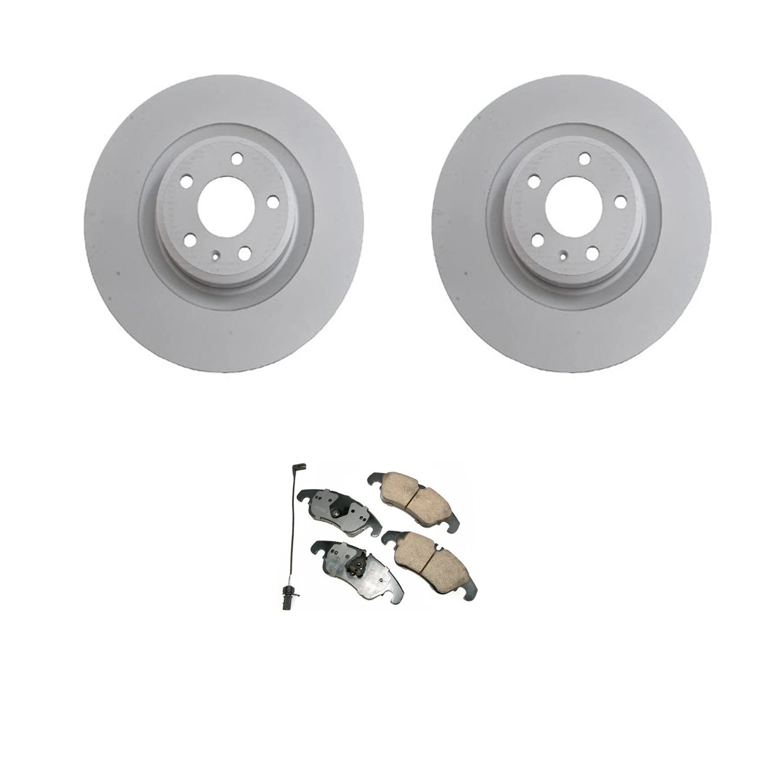 Zimmerman Front Rotors & Akebono Euro Disc Brake Pads Kit for Audi A4 A5 (2009–2016)