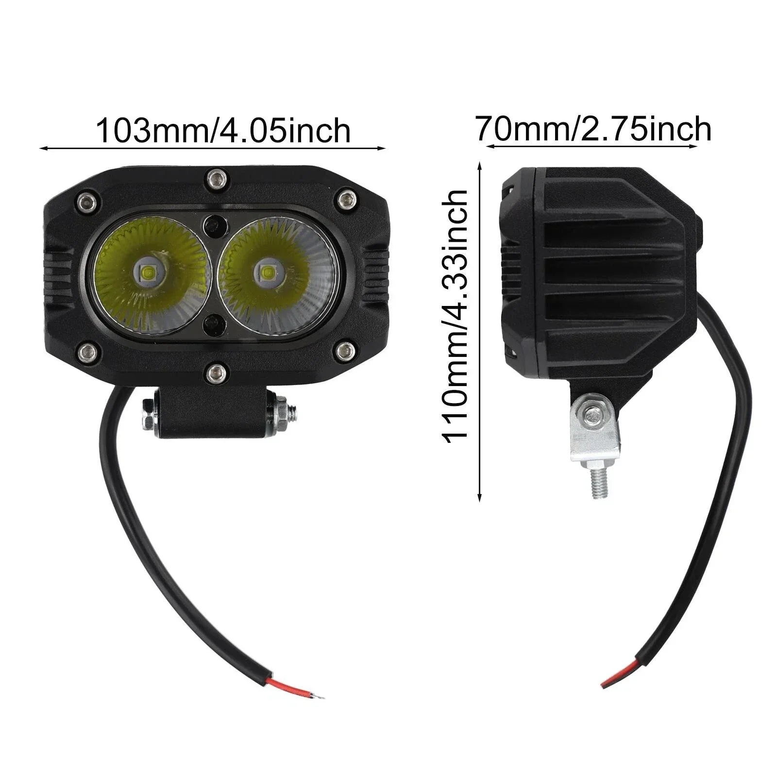 4 Inch LED Cube Pods Work Light Bar Spot Fog Lamp Driving Offroad for Truck ATV