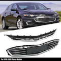 Chrome Front Bumper Upper & Lower Grille for Chevy Malibu (2016â2018)