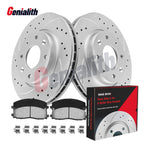 Front Drilled Rotors Brake Pads Kit for Dodge Grand Caravan (2008–2020)