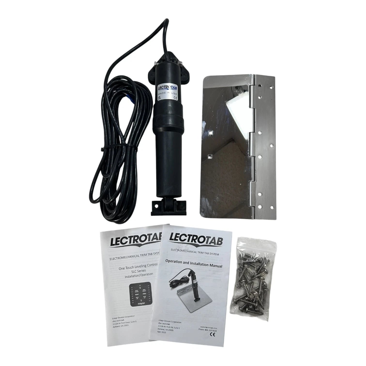 Lectrotab Marine Actuator for Marine (OEM) with 23' Cables & 4x12'' Trim Tab