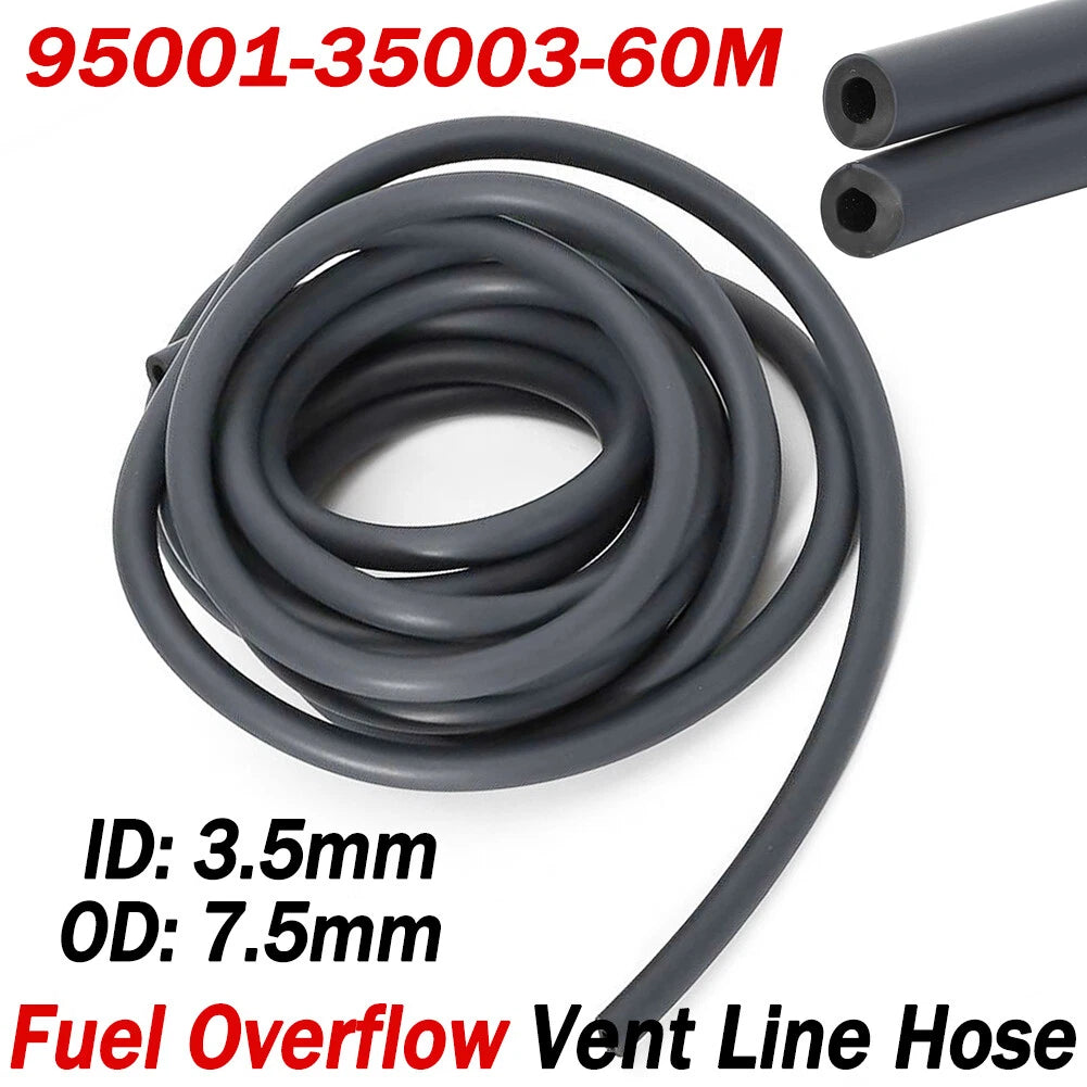 Rubber Fuel Overflow Vent Line 3.5mm ID 10ft Roll 95001-35003-60M for Honda