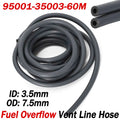 Rubber Fuel Overflow Vent Line 3.5mm ID 10ft Roll 95001-35003-60M for Honda