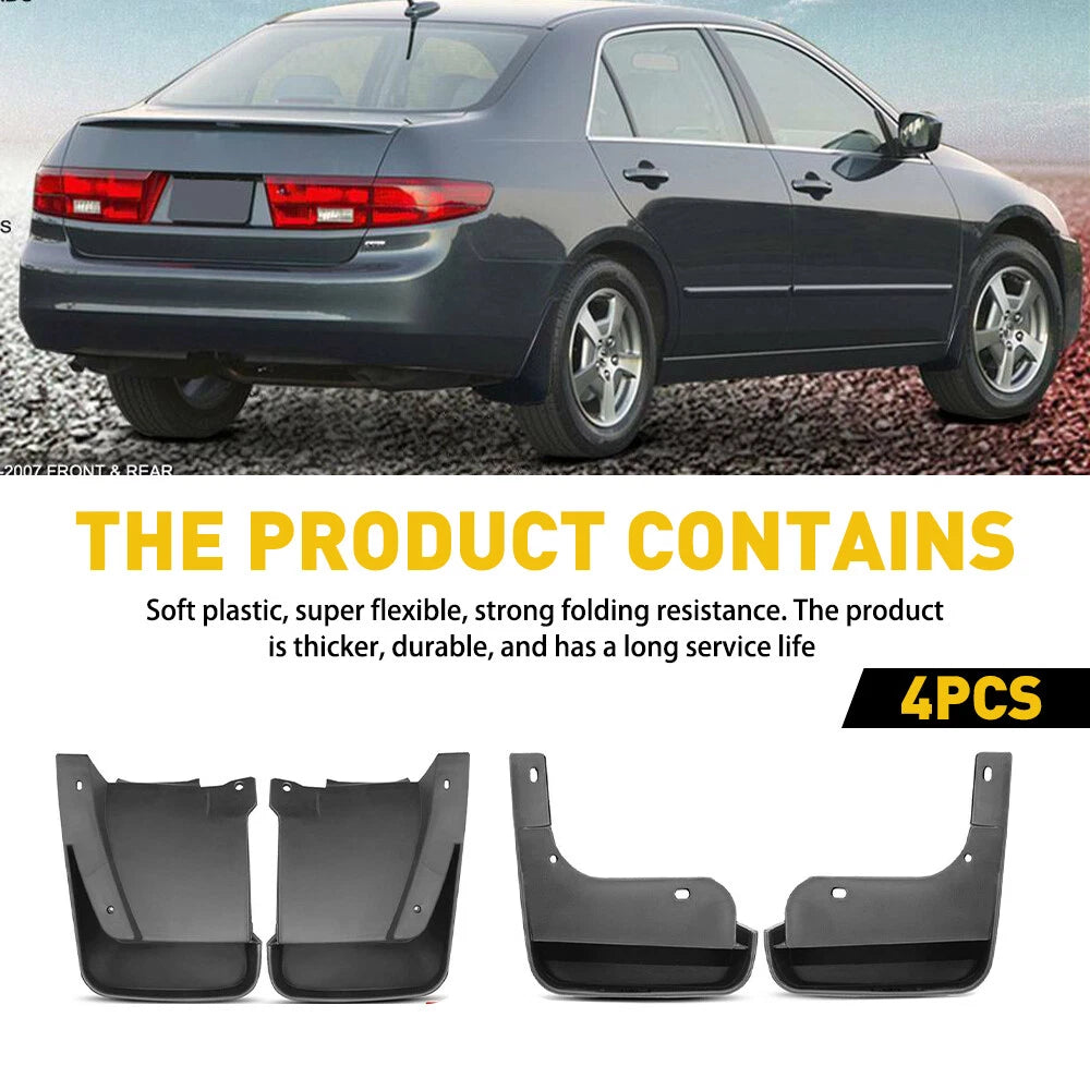 Set of 4 Mud Guards for Honda Accord (2003–2007) Sedan