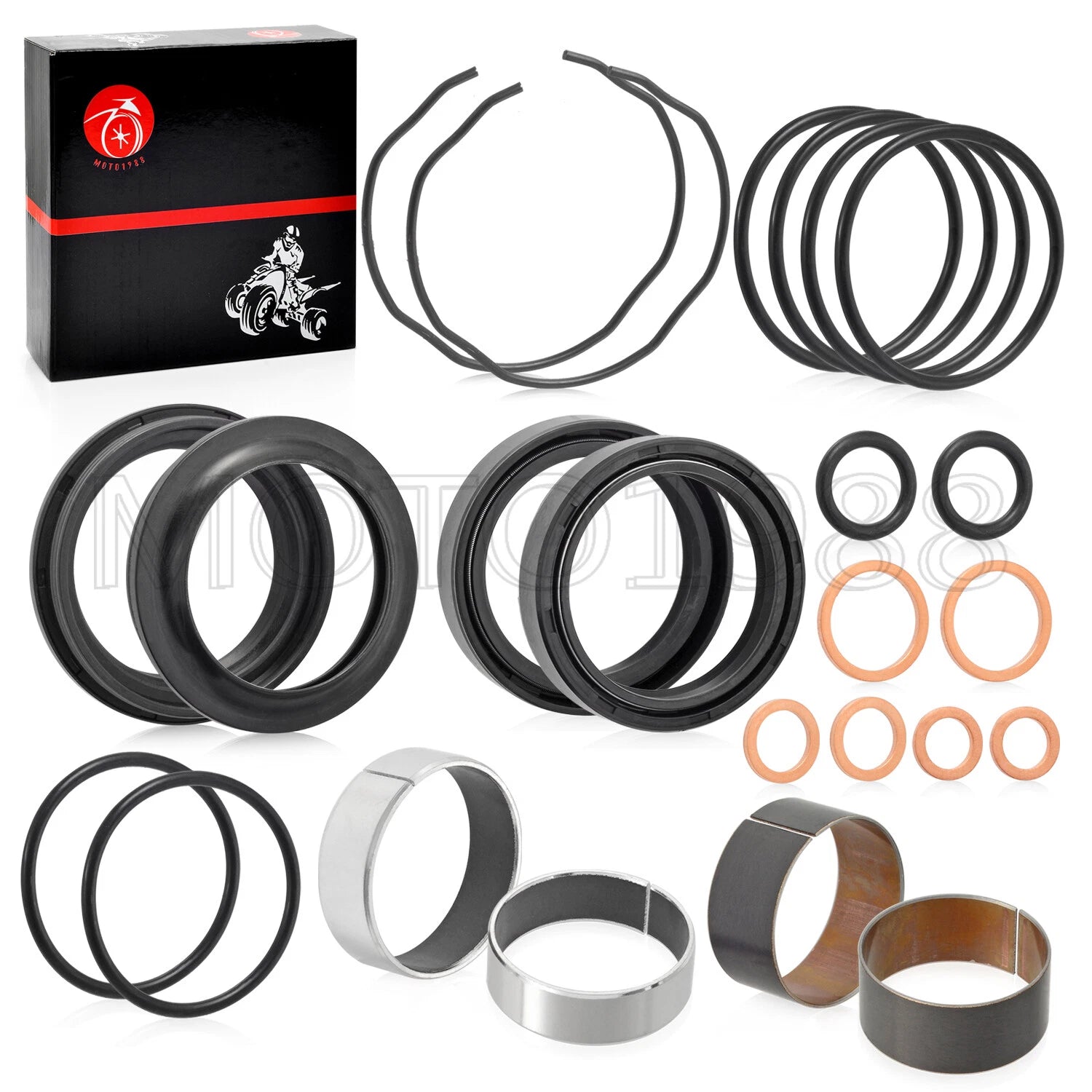 Fork Bushing Dust Oil Seals Kit for Suzuki GSX-R600 GSX-R750 GSF1200 (2000-2007)