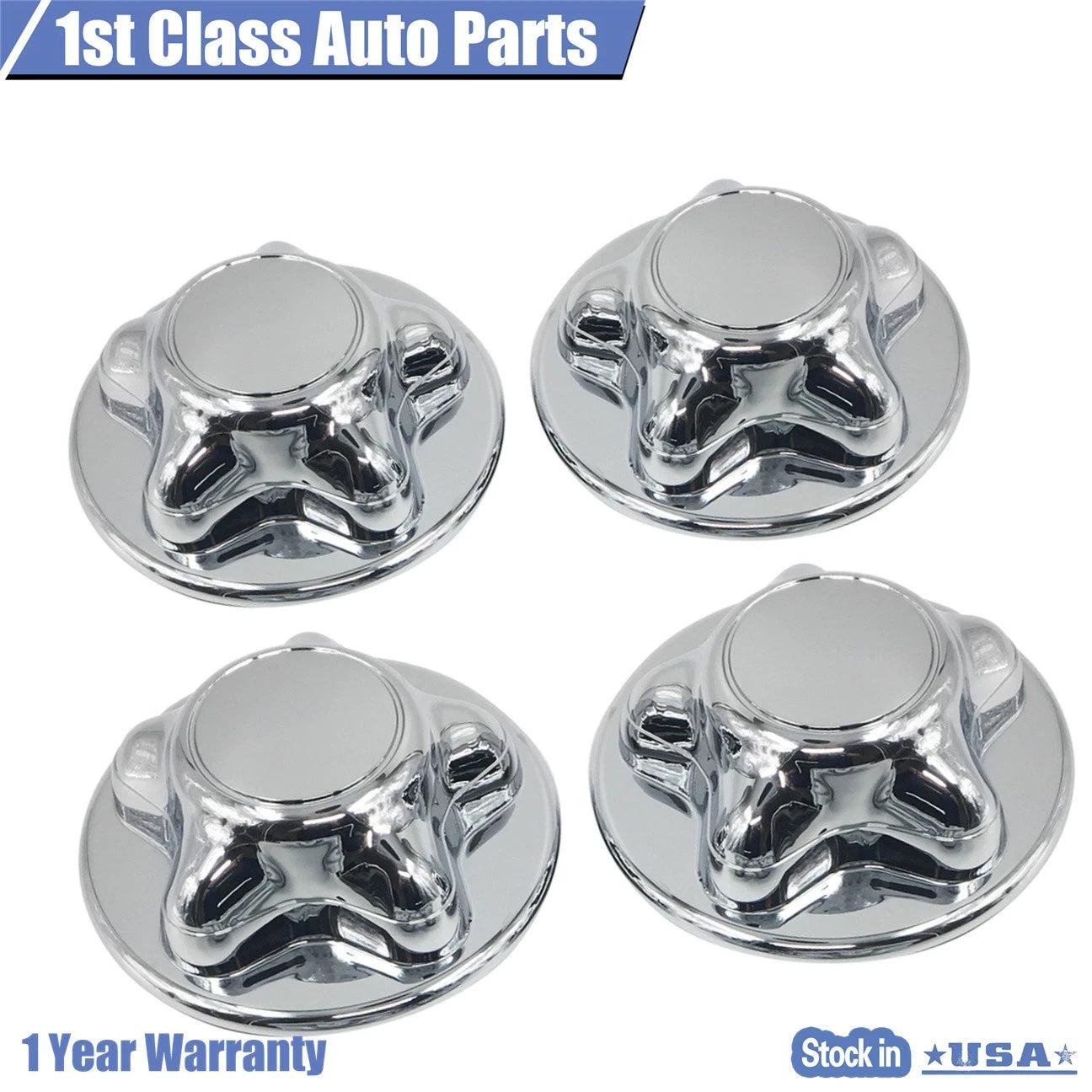Set of 4 Wheel Hub Chrome Center Caps for Ford F-150 (1997–2000) 909-032