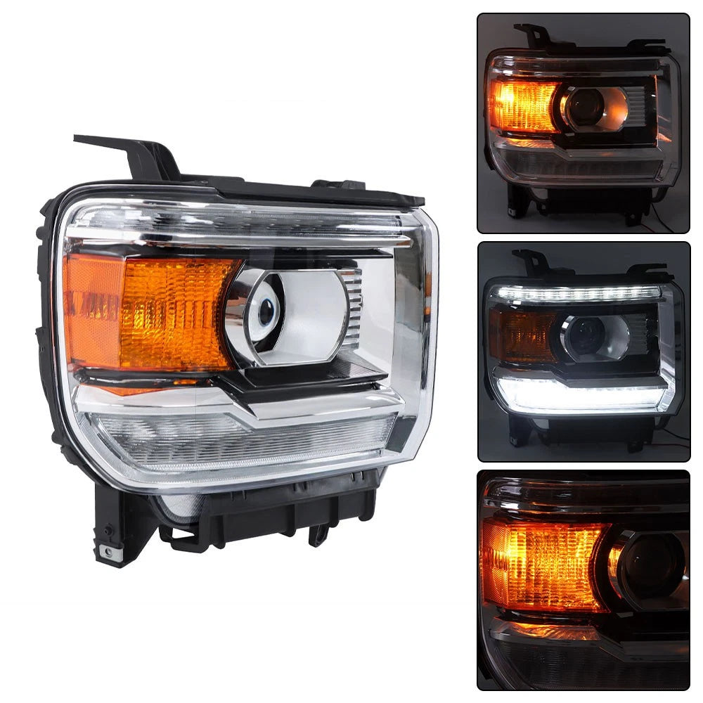 HID Projector Headlight with LED DRL for GMC Sierra 2500HD (2016â2019)