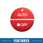 Set of 4 AC Switch Knob Cover Trim for Toyota RAV4 (2019–2022) Aluminum Red