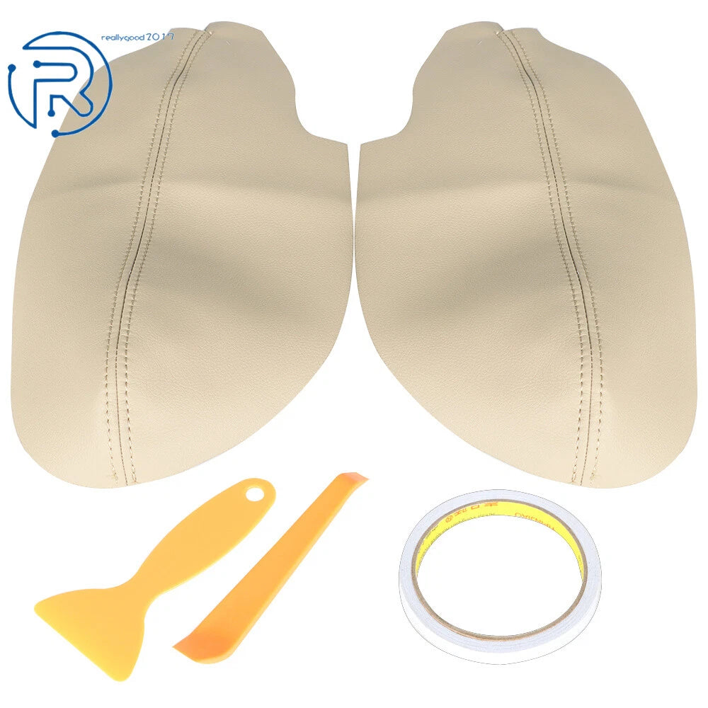 Beige Leather Synthetic Door Panel Armrest Cover for Acura TSX (2009-2014)