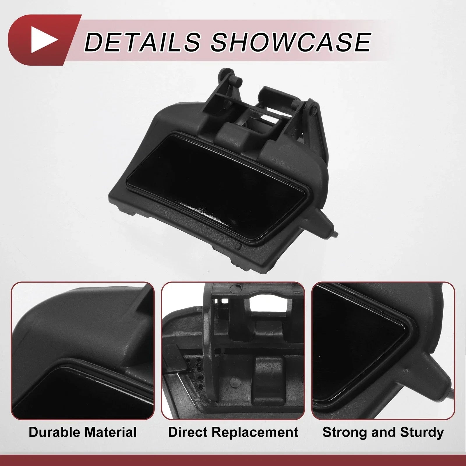 Front Left Washer Nozzle Cover for Mercedes-Benz ML350 (2003-2011) Black
