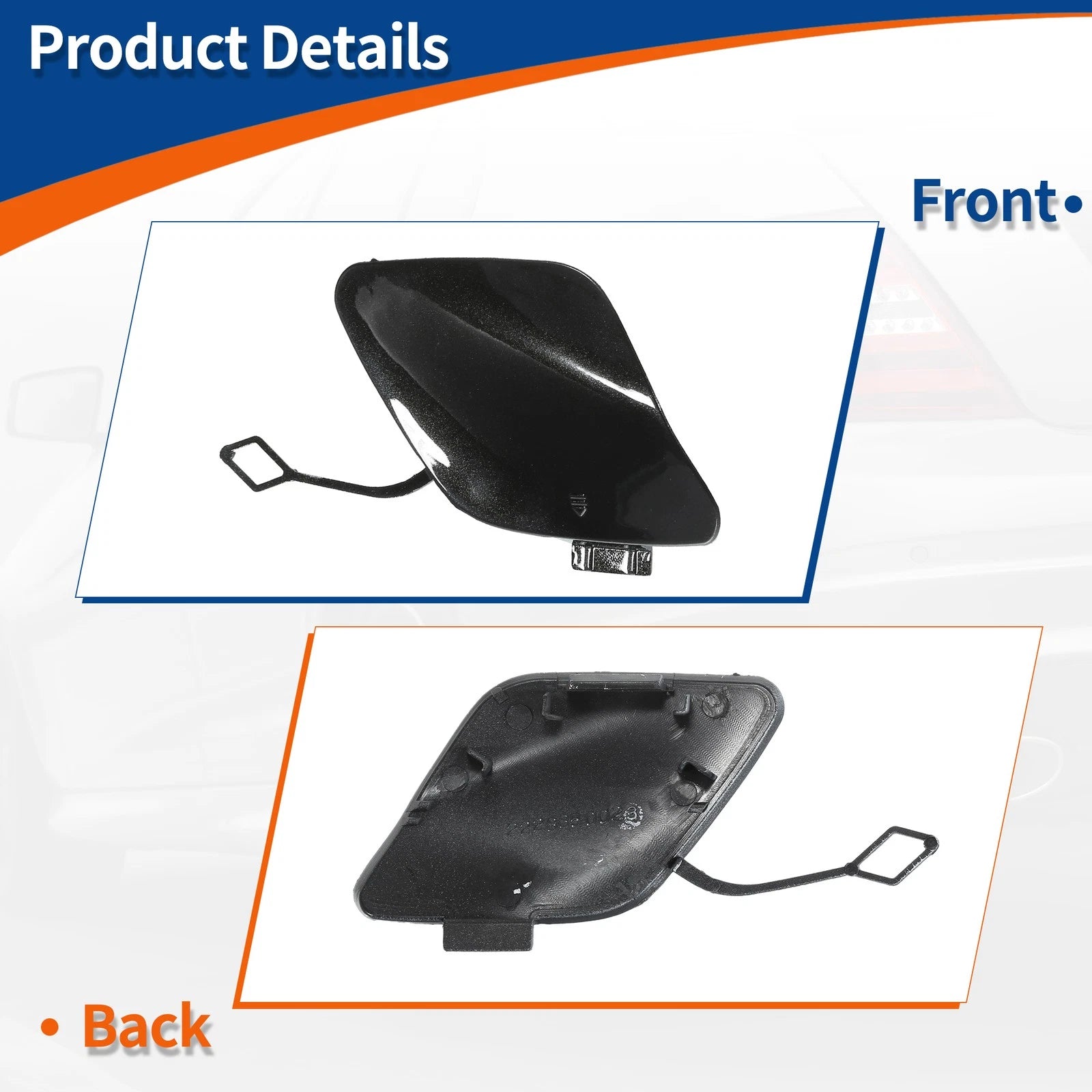 Tow Hook Cover for Mercedes-Benz S-Class (A2228850023) (2014–2020) Black