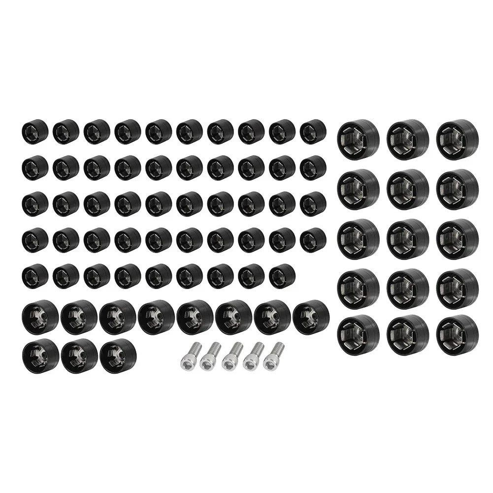 75X Black Engine Bolt Topper Caps for Harley Touring Road Street Glide (07-16)