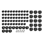 75X Black Engine Bolt Topper Caps for Harley Touring Road Street Glide (07-16)
