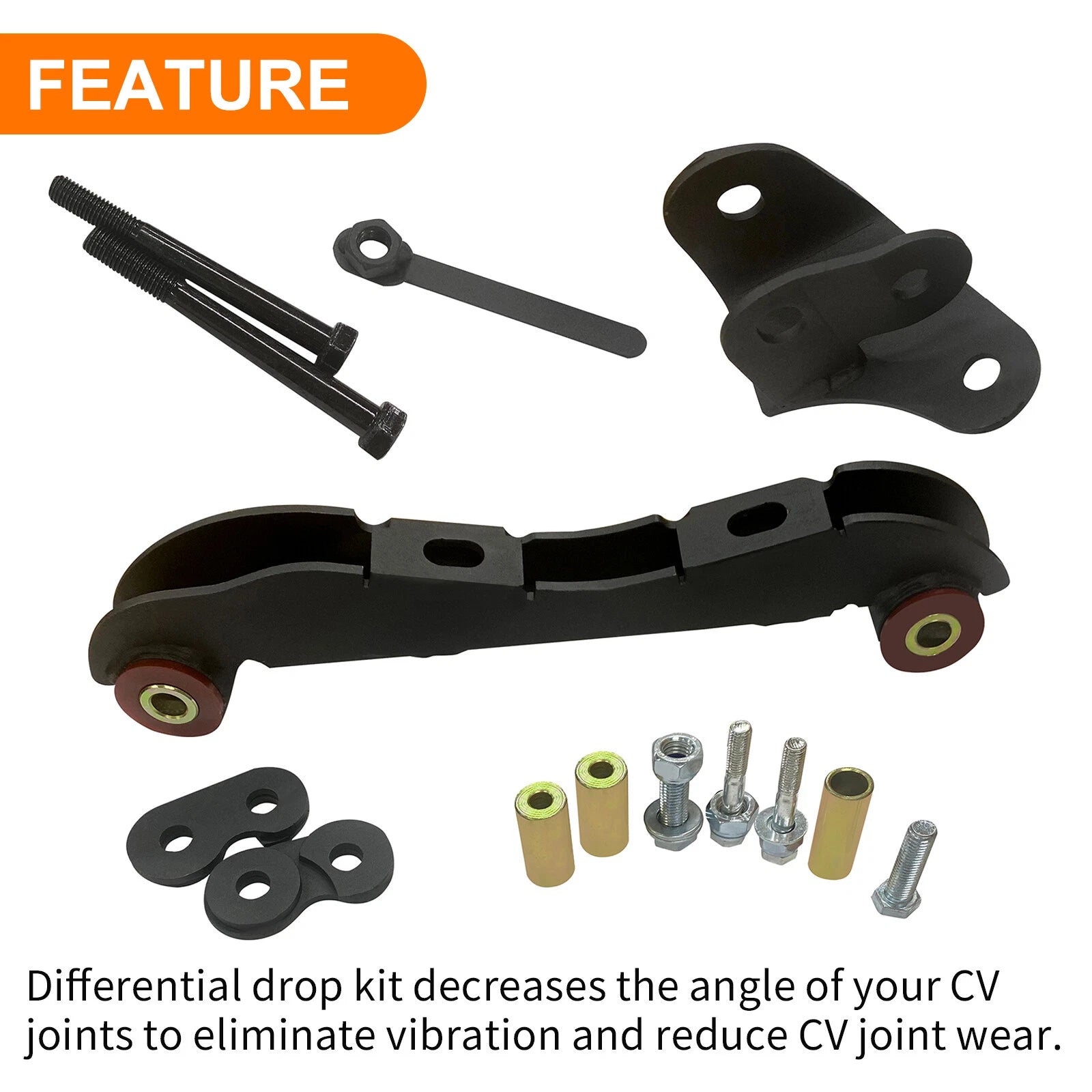 2-4" Lift Differential Drop Kit for Chevy GMC K1500 K2500 4WD (1988–1999)