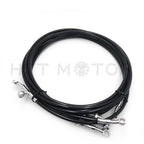 Complete Handlebar Cable Kit for Harley Touring (2014–2017) - 10"-12" Black Nylon